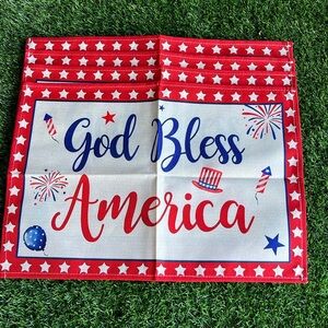 GOD BLESS AMERICA Placemats x4